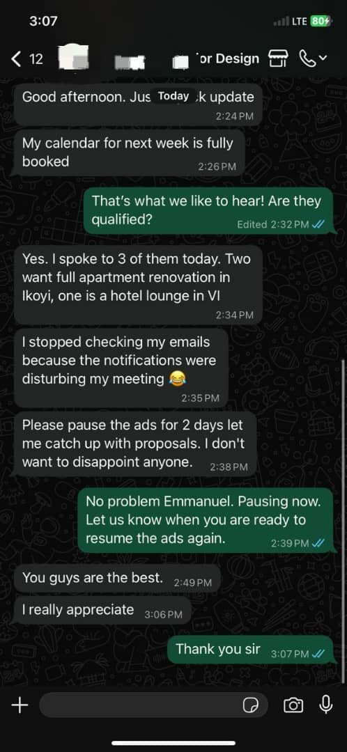 WhatsApp Testimonial